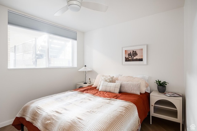 673 E 6th Ave, Salt Lake City, UT 84103 - bedroom featuring wood finished floors and a ceiling fan