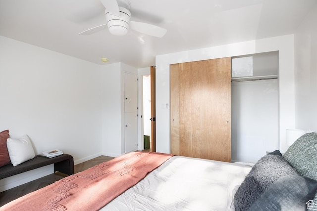 673 E 6th Ave, Salt Lake City, UT 84103 - bedroom with a closet and ceiling fan