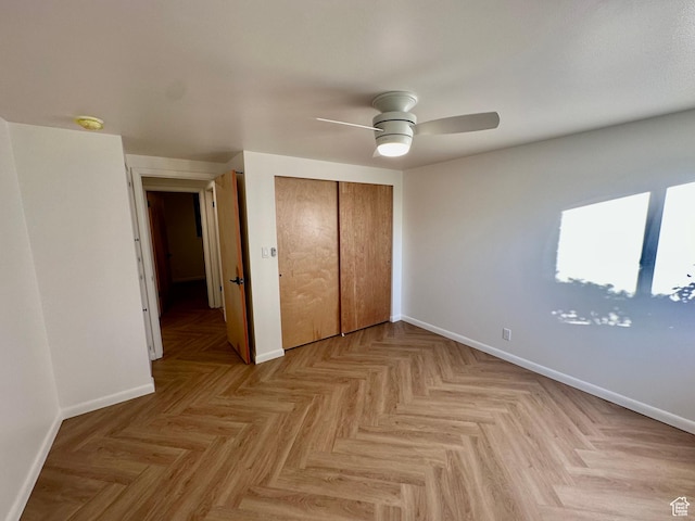 673 E 6th Ave, Salt Lake City, UT 84103 - unfurnished bedroom with a closet and ceiling fan