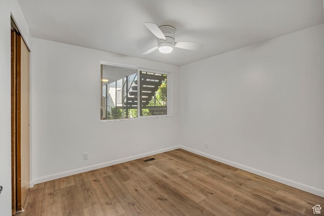 673 E 6th Ave, Salt Lake City, UT 84103 - unfurnished room featuring wood finished floors and a ceiling fan