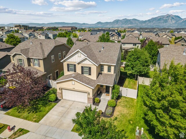 13159 S Herriman Rose Blvd, Herriman, UT 84096 - aerial view of residential area with a mountain backdrop