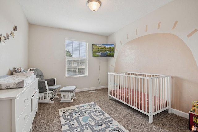 13159 S Herriman Rose Blvd, Herriman, UT 84096 - carpeted bedroom featuring a nursery area and baseboards