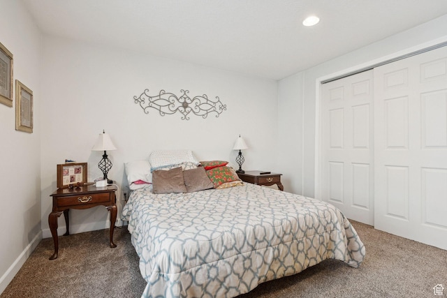 13159 S Herriman Rose Blvd, Herriman, UT 84096 - bedroom with carpet floors, a closet, and recessed lighting