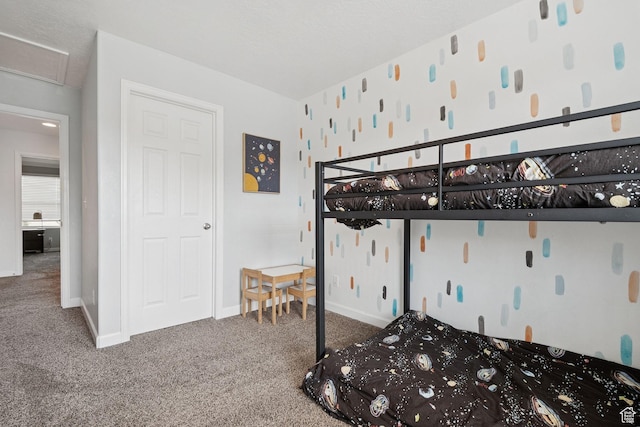 13159 S Herriman Rose Blvd, Herriman, UT 84096 - bedroom with carpet flooring and attic access