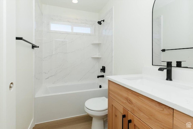 821 E 160 N, Hyde Park, UT 84318 - full bathroom with vanity, shower / washtub combination, and wood finished floors