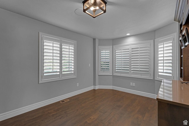 5575 S 1350 E, South Ogden, UT 84403 - unfurnished room featuring dark wood-style flooring and recessed lighting