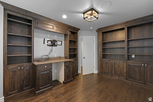 5575 S 1350 E, South Ogden, UT 84403 - unfurnished office with dark wood-style floors, built in study area, and recessed lighting