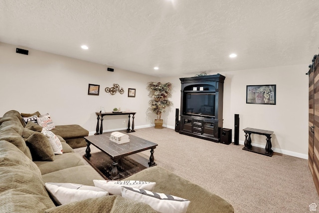 4390 N Diamond Ln, Erda, UT 84074 - living area with recessed lighting, carpet, and a textured ceiling