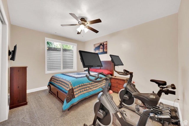 4390 N Diamond Ln, Erda, UT 84074 - carpeted bedroom featuring baseboards and a ceiling fan