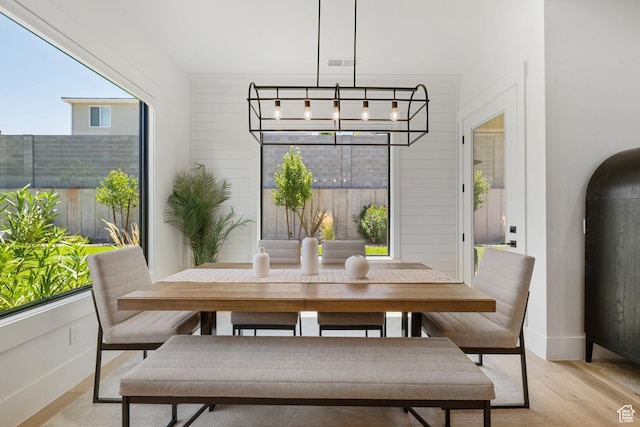 2950 E Naboo Ln, St George, UT 84790 - dining space with light wood-style flooring and a chandelier