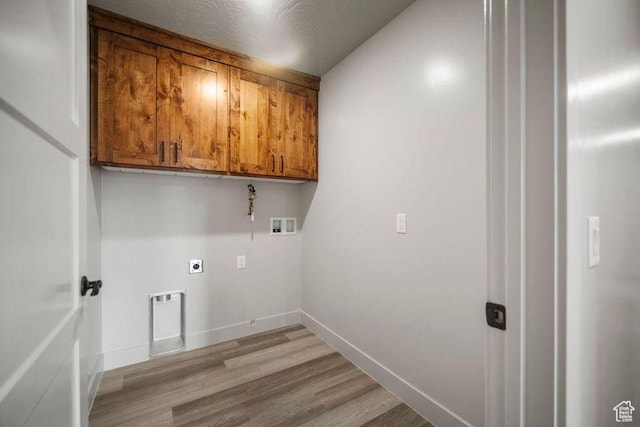 775 E 100 N Unit 83, Enterprise, UT 84725 - laundry area featuring cabinet space, washer hookup, light wood-style floors, and hookup for an electric dryer