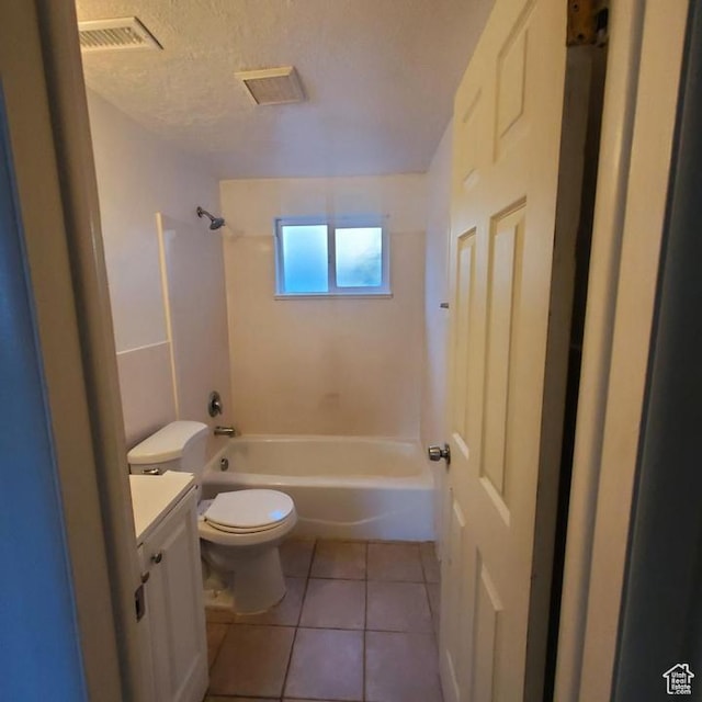 275 N 100 W Unit 1-6, Spanish Fork, UT 84660 - bathroom featuring vanity, tile patterned floors, bathing tub / shower combination, and a textured ceiling