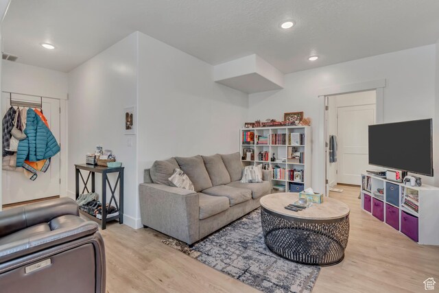 1058 W 570 N, Orem, UT 84057 - living room featuring light wood finished floors and recessed lighting
