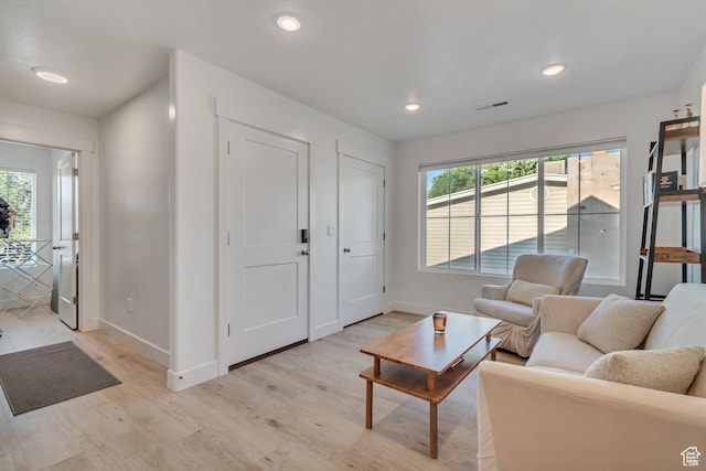 1058 W 570 N, Orem, UT 84057 - living room featuring light wood-type flooring and recessed lighting