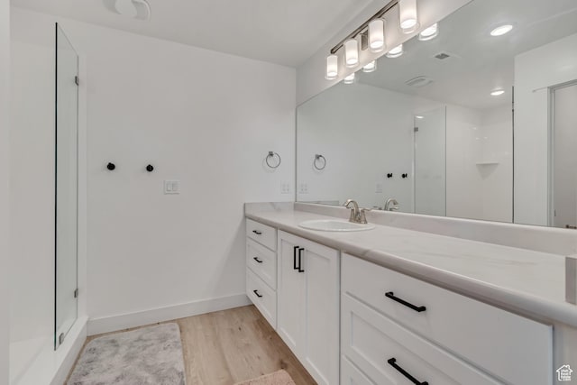 1058 W 570 N, Orem, UT 84057 - full bath with vanity, a shower stall, and wood finished floors
