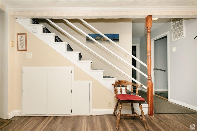 14360 N 6000 W, Garland, UT 84312 - staircase featuring wood finished floors and baseboards