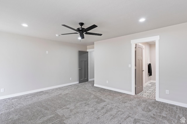 2835 Lincoln Ave, Ogden, UT 84401 - carpeted spare room with a ceiling fan and recessed lighting