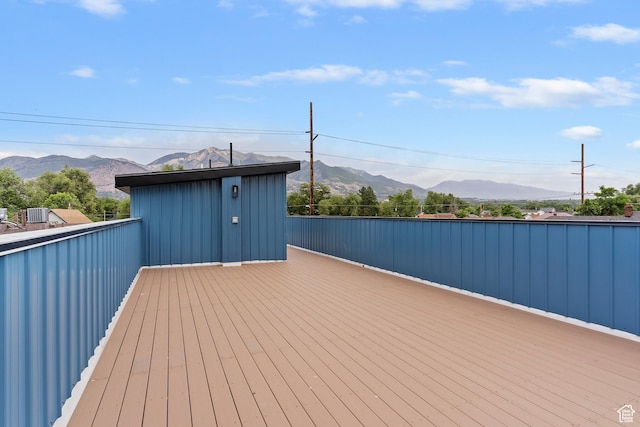 2835 Lincoln Ave, Ogden, UT 84401 - wooden deck featuring a mountain view