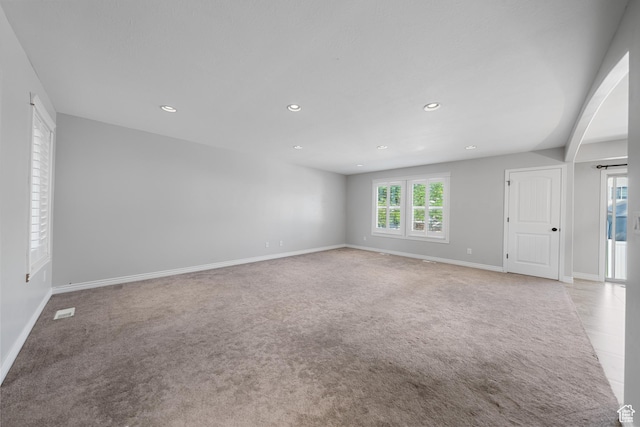 488 N 1375 E, Layton, UT 84040 - unfurnished living room with recessed lighting and carpet flooring