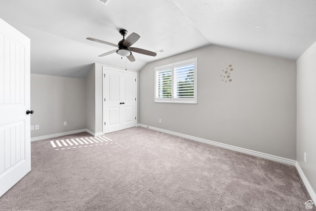 488 N 1375 E, Layton, UT 84040 - additional living space with lofted ceiling, carpet, and a ceiling fan