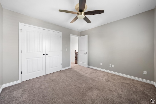488 N 1375 E, Layton, UT 84040 - unfurnished bedroom featuring carpet floors, a closet, and ceiling fan