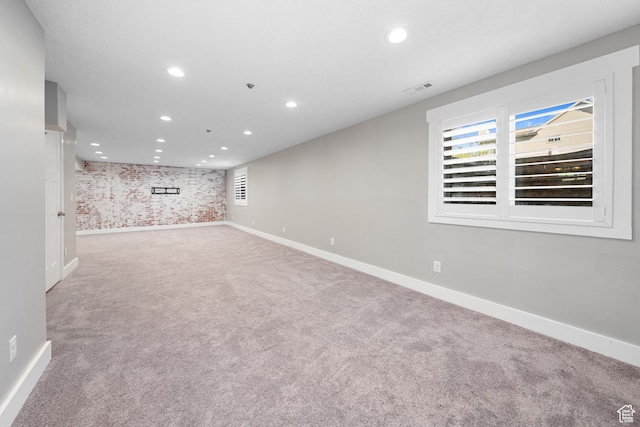 488 N 1375 E, Layton, UT 84040 - basement with carpet, healthy amount of natural light, recessed lighting, and wallpapered walls
