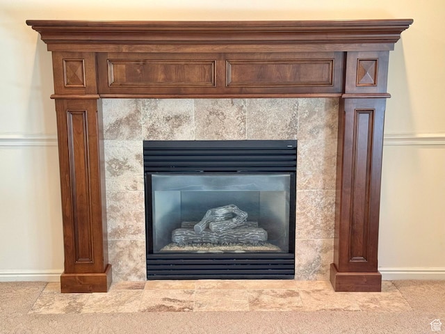 1341 E 5200 S, South Ogden, UT 84403 - detailed view of a tile fireplace and baseboards
