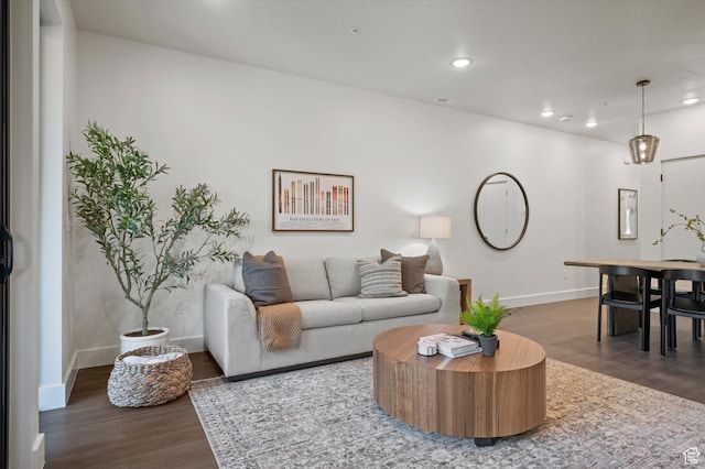 3840 N 4975 E Unit A104, Eden, UT 84310 - living room featuring wood finished floors and recessed lighting