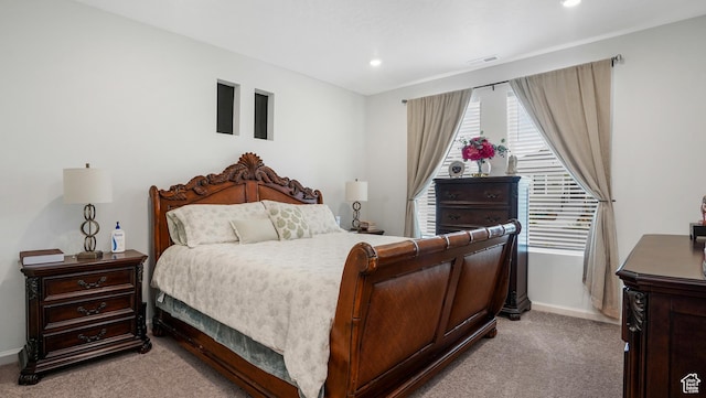 6069 W Franciscotti Dr Unit 473, South Jordan, UT 84009 - bedroom featuring light carpet and recessed lighting
