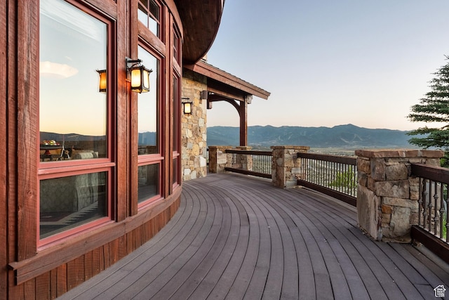 7881 N W Hills Trl, Park City, UT 84098 - deck featuring a mountain view