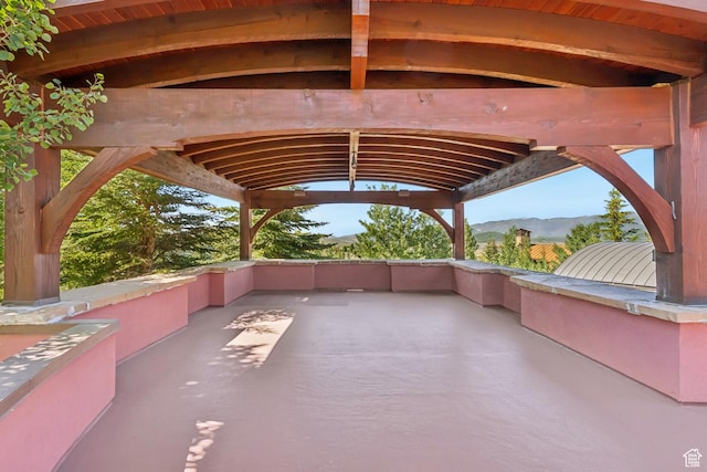 7881 N W Hills Trl, Park City, UT 84098 - view of patio / terrace featuring a mountain view