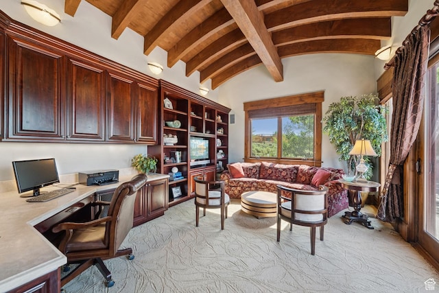 7881 N W Hills Trl, Park City, UT 84098 - office space with built in study area, healthy amount of natural light, and light carpet