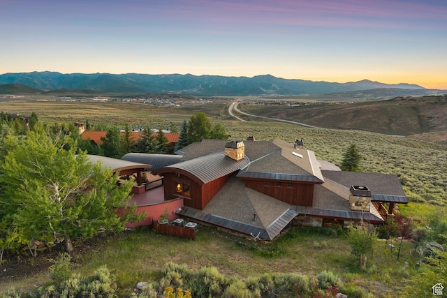 7881 N W Hills Trl, Park City, UT 84098 - aerial view of property and surrounding area featuring a mountainous background