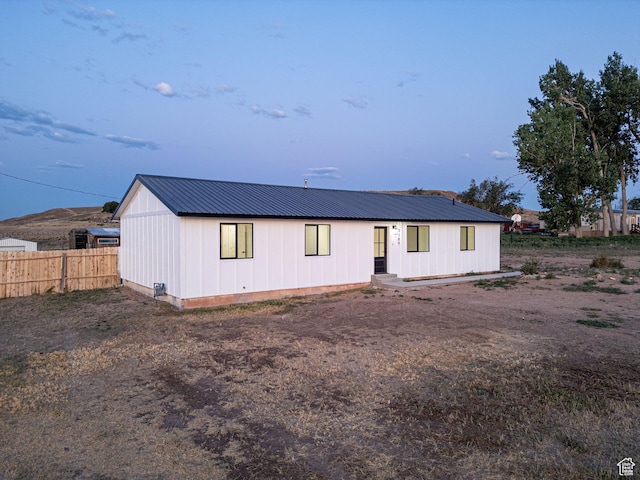 3189 S 4000 W, Roosevelt, UT 84066 - view of front of property with a metal roof and board and batten siding