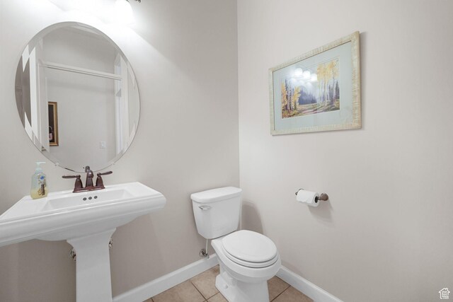 10693 S Vermillion Dr, South Jordan, UT 84009 - half bath with toilet and tile patterned flooring