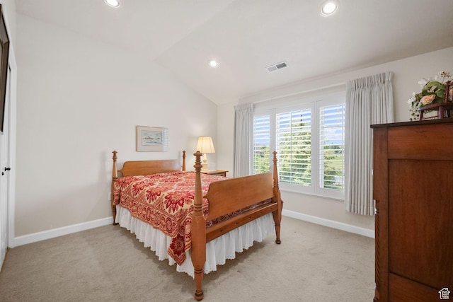 10693 S Vermillion Dr, South Jordan, UT 84009 - bedroom featuring recessed lighting, carpet, and lofted ceiling