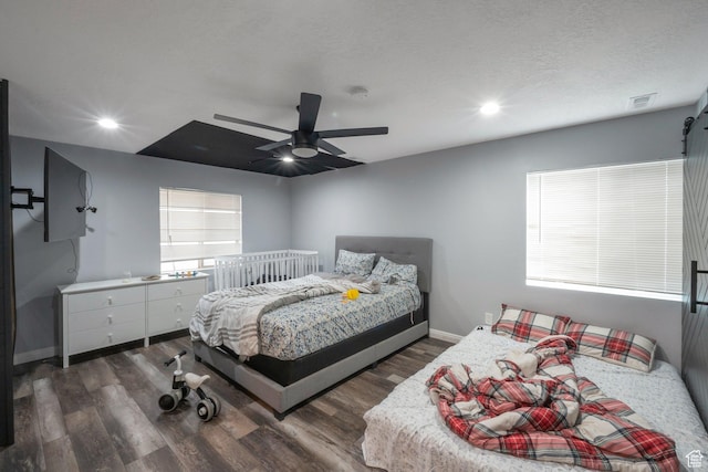 4018 W Cypress, Cedar Hills, UT 84062 - bedroom with wood finished floors, a ceiling fan, and recessed lighting