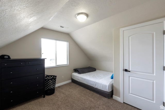 4018 W Cypress, Cedar Hills, UT 84062 - carpeted bedroom featuring vaulted ceiling and a textured ceiling