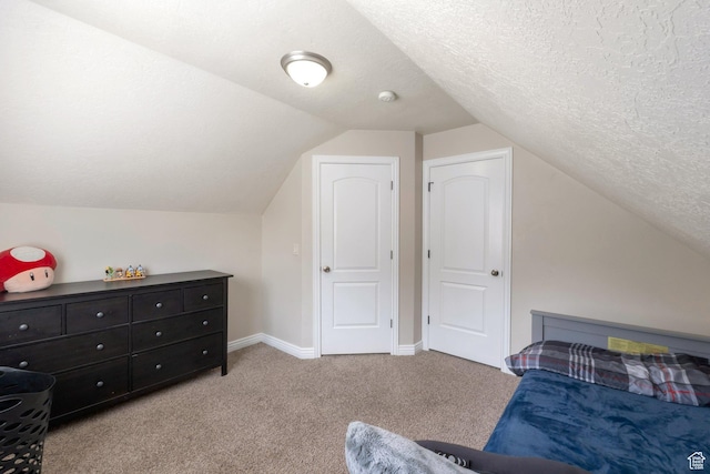 4018 W Cypress, Cedar Hills, UT 84062 - carpeted bedroom with a textured ceiling and lofted ceiling