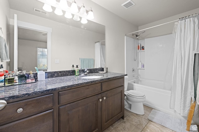 2501 W 1100 N, Provo, UT 84604 - full bathroom featuring vanity, tile patterned floors, and shower / bathtub combination with curtain