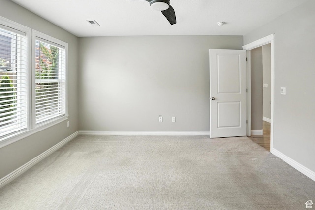 1470 N Cobblewood Ct, Kaysville, UT 84037 - empty room featuring light colored carpet, a ceiling fan, and a smoke detector