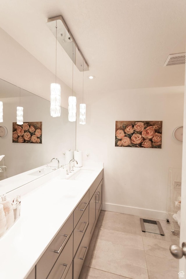 48 N White Barn Dr W, Pleasant View, UT 84414 - full bath with double vanity and tile patterned floors