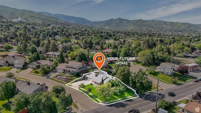 1138 Briggs Dr, Bountiful, UT 84010 - aerial view of residential area with a mountain backdrop