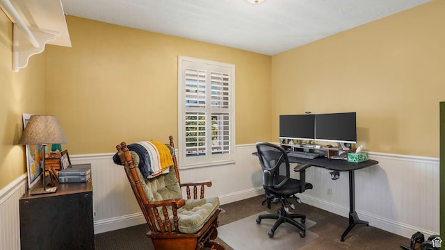 1138 Briggs Dr, Bountiful, UT 84010 - office with a wainscoted wall and carpet