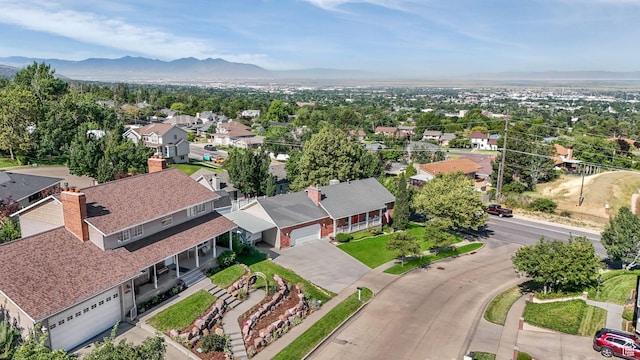 1138 Briggs Dr, Bountiful, UT 84010 - aerial perspective of suburban area with a mountain backdrop