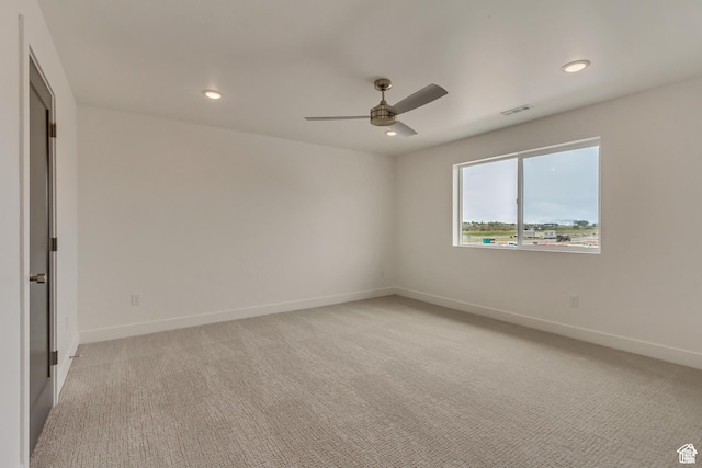 1352 N 1440 E Unit 21, Payson, UT 84651 - empty room featuring a ceiling fan, light carpet, and recessed lighting
