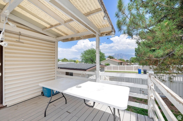 1481 W Bluemont Dr, Murray, UT 84123 - wooden deck with a mountain view