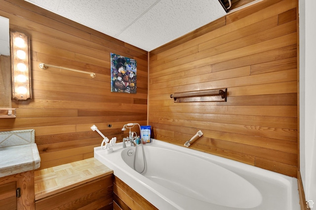 1481 W Bluemont Dr, Murray, UT 84123 - full bath with a bath and wood walls