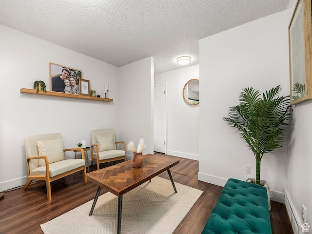 155 S 300 W, Spanish Fork, UT 84660 - sitting room with a textured ceiling and dark wood-style flooring