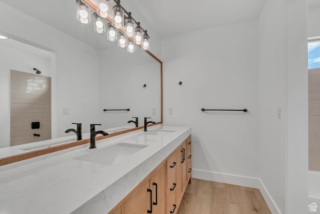 13749 S Crimson Patch Way, Riverton, UT 84096 - bathroom featuring double vanity and wood finished floors
